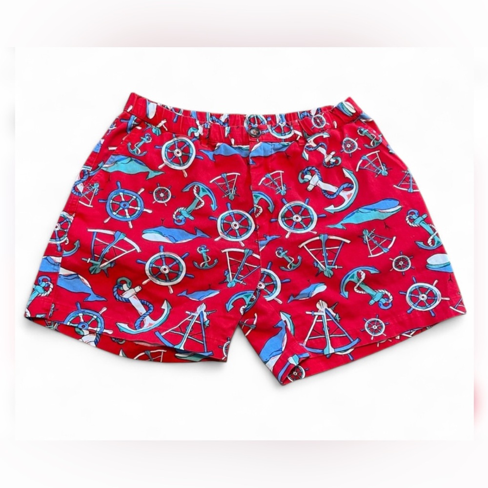 Chubbies Red Nautical Pattern Shorts